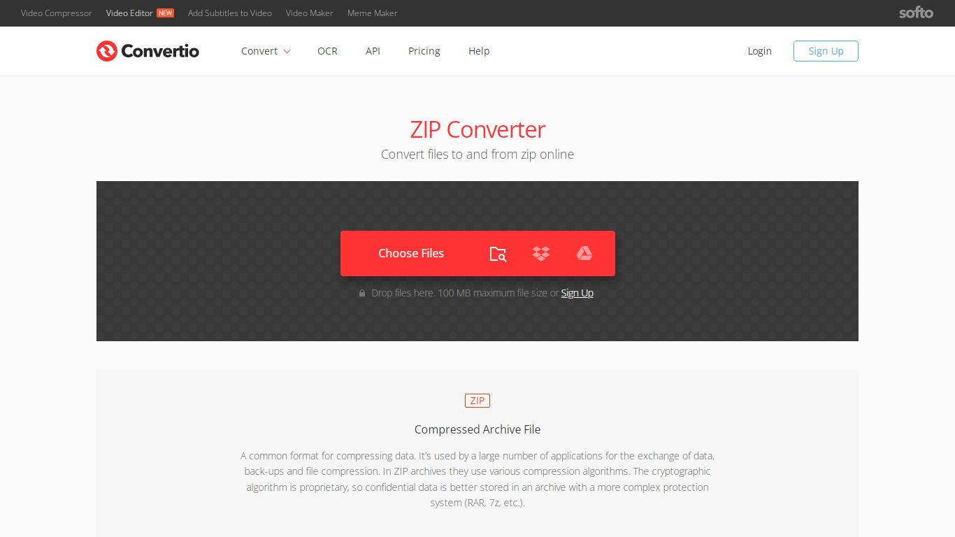 ZIP Converter — Convertio